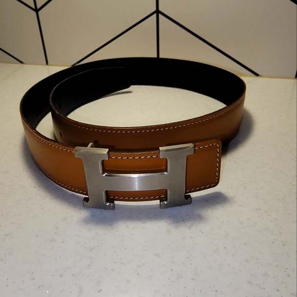 💯 Hermes  Reversible Belt shw sz 65 - Picture 1 of 12
